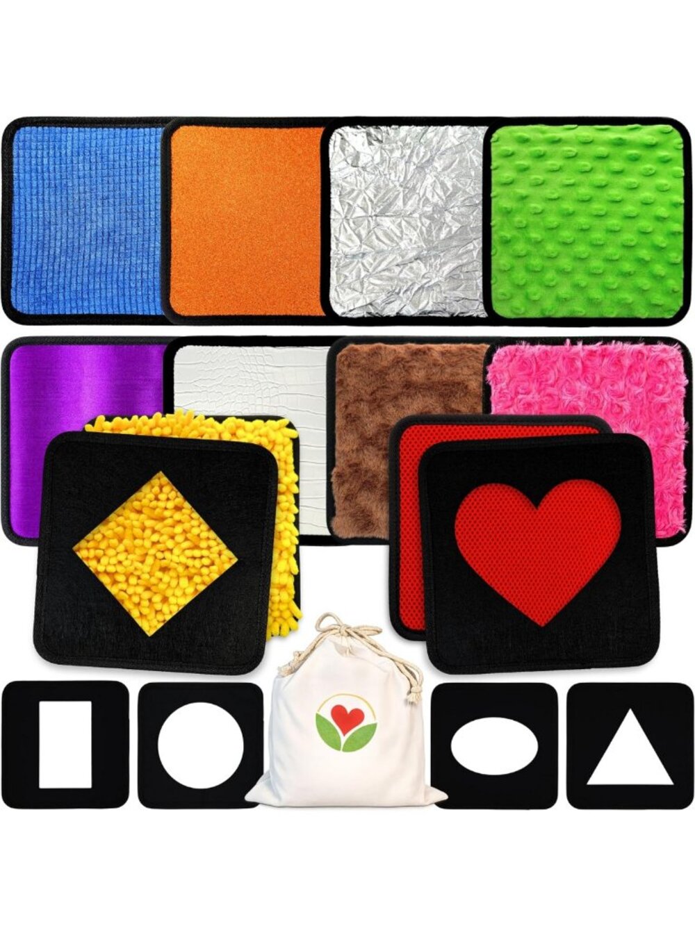 16-Piece Sensory Mats Set for Autism & Montessori - Colorful Shapes for Learning